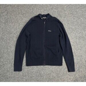 Members Only Jacket Size Small Navy Blue Cotton Full Zip